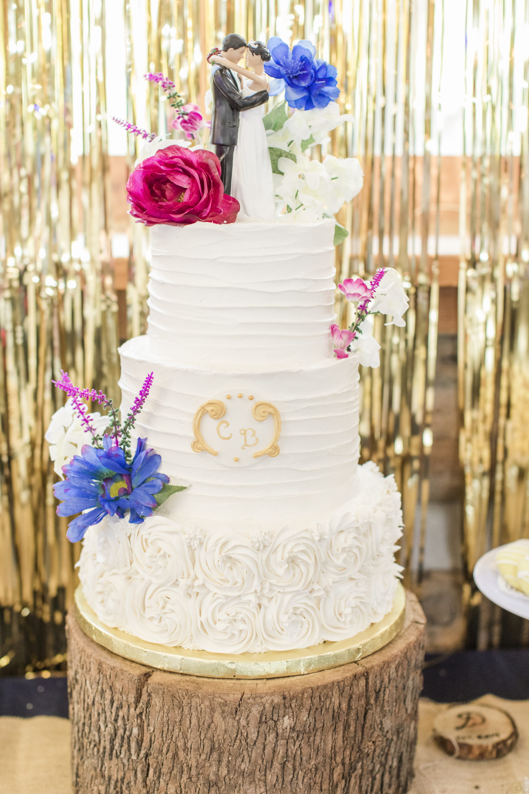 navy-burgundy-sportsmens-club-wedding-briana-chris reception wedding cake