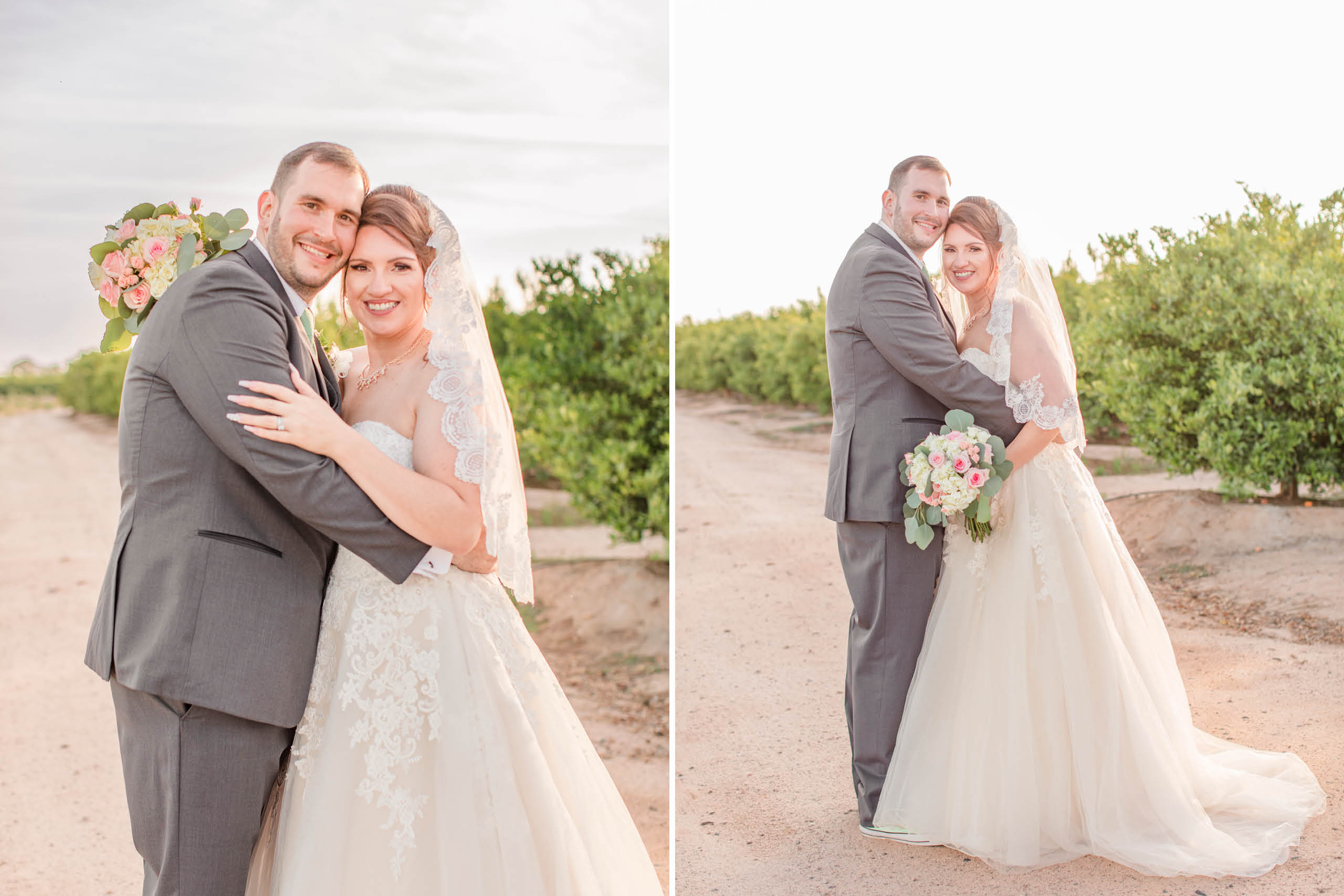A teal Branch and Vine Wedding portraits