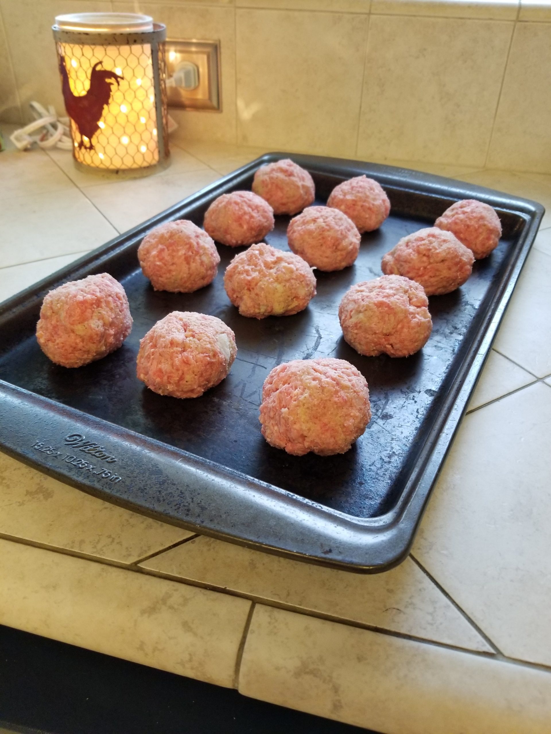 Platter of meatballs
