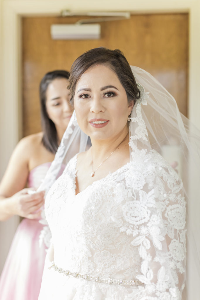 Bride with bridesmaid - Wonder Valley Ranch