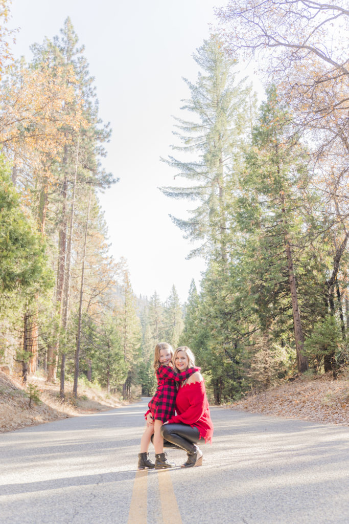 mother-daughter portraits in Bass Lake