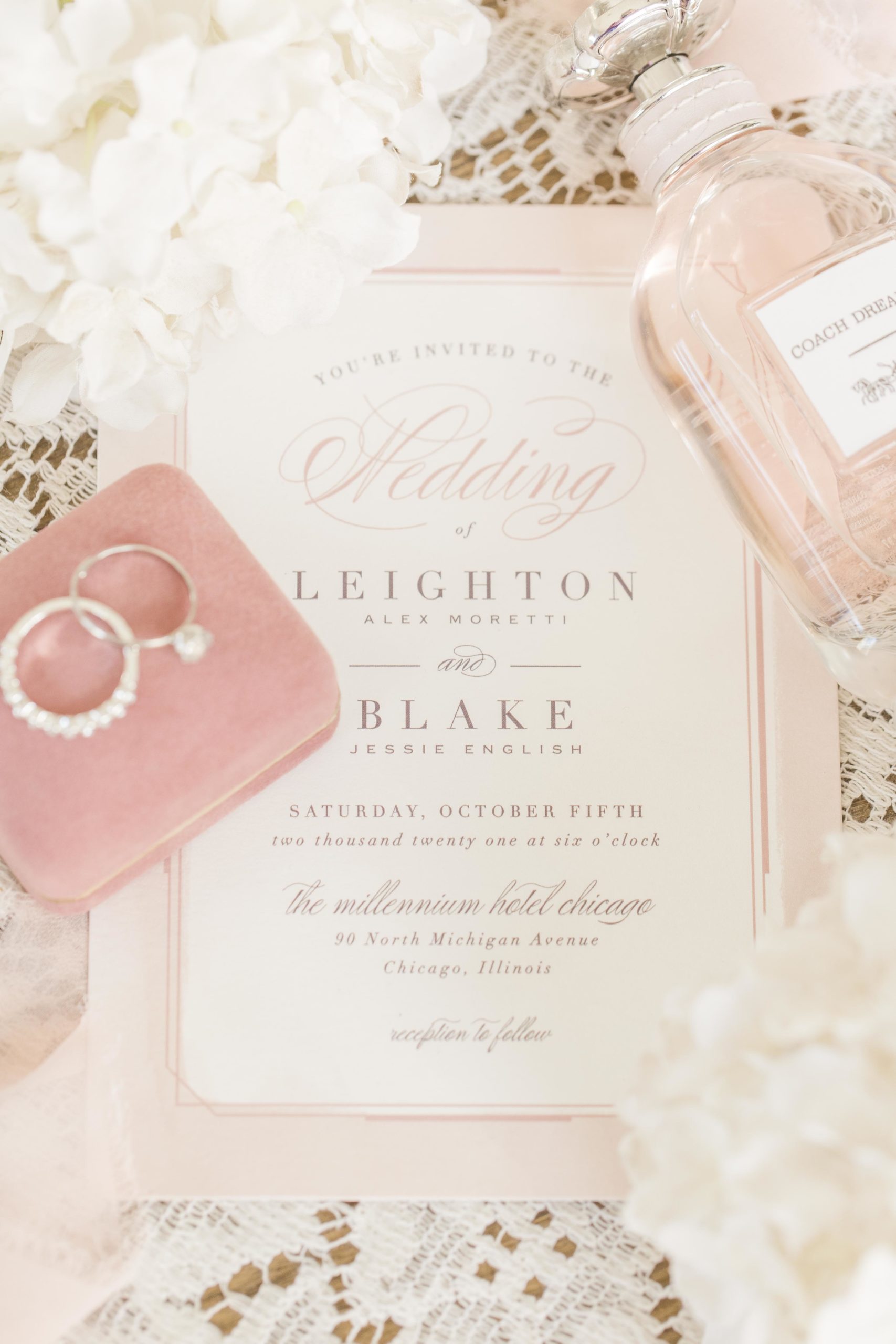 Wedding Invitation on lace